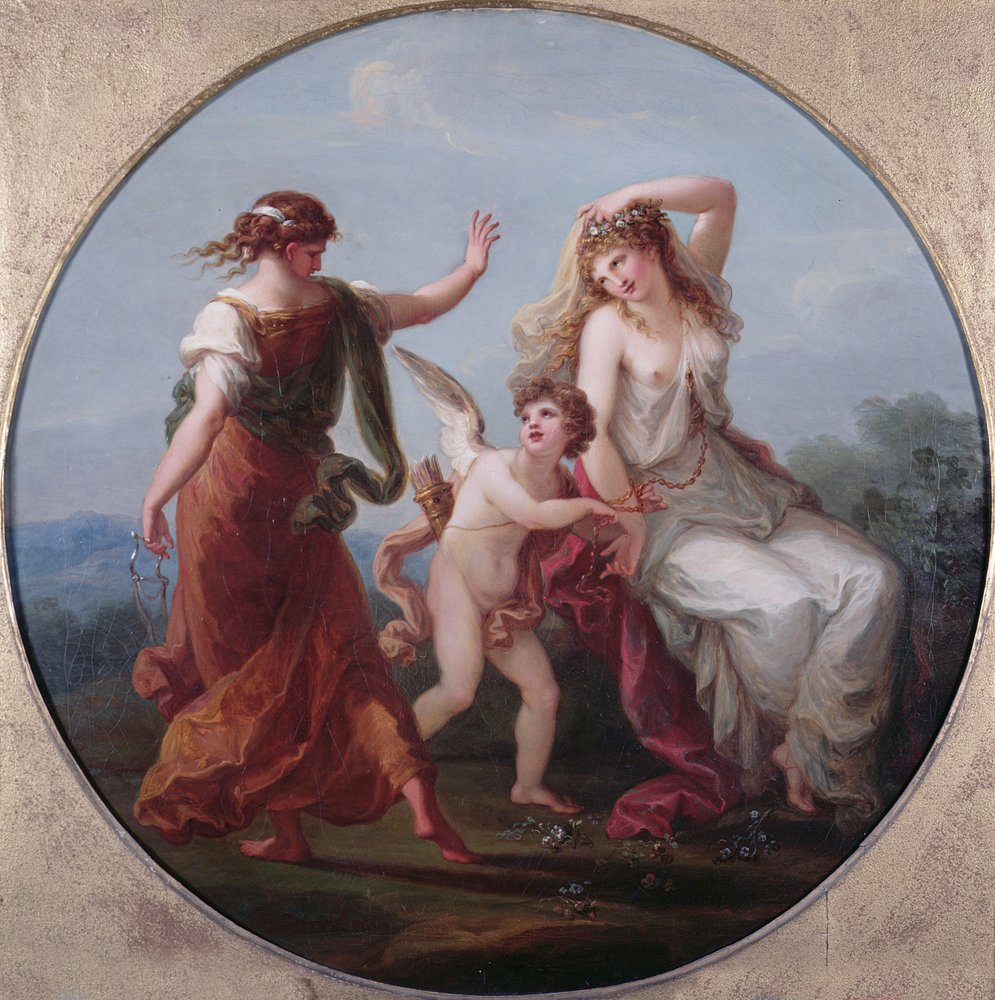 El amor conquistando la prudencia de Angelica Kauffmann
