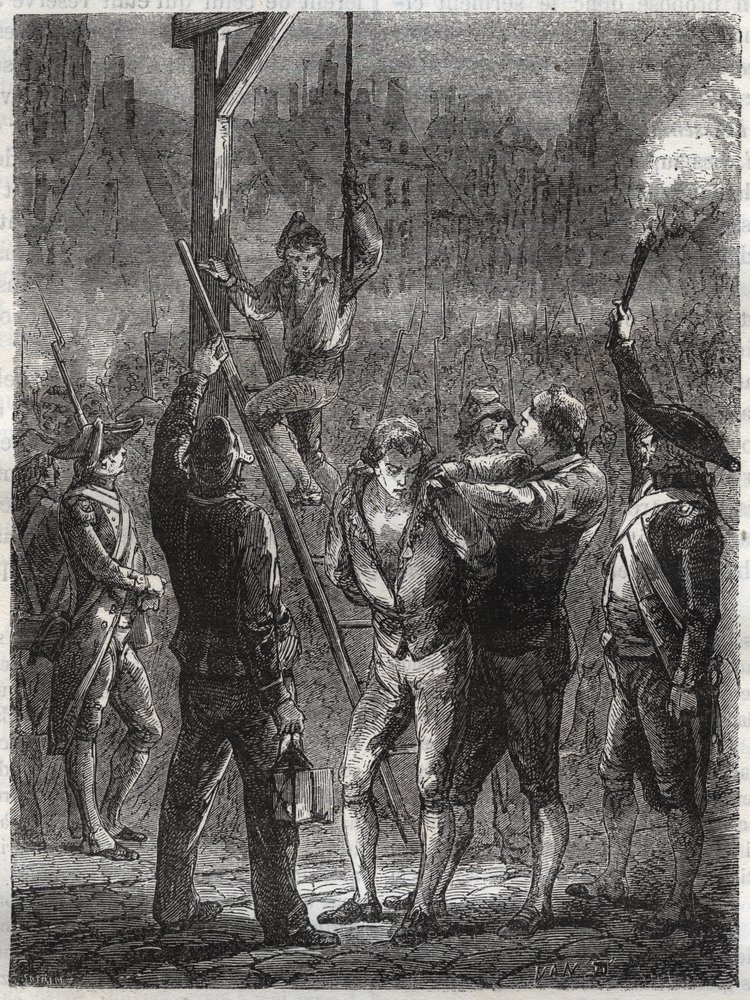 Ejecución de Thomas de Mahy (1744-1790), Marqués de Favras - París, el 19 de febrero de Anonymous Anonymous