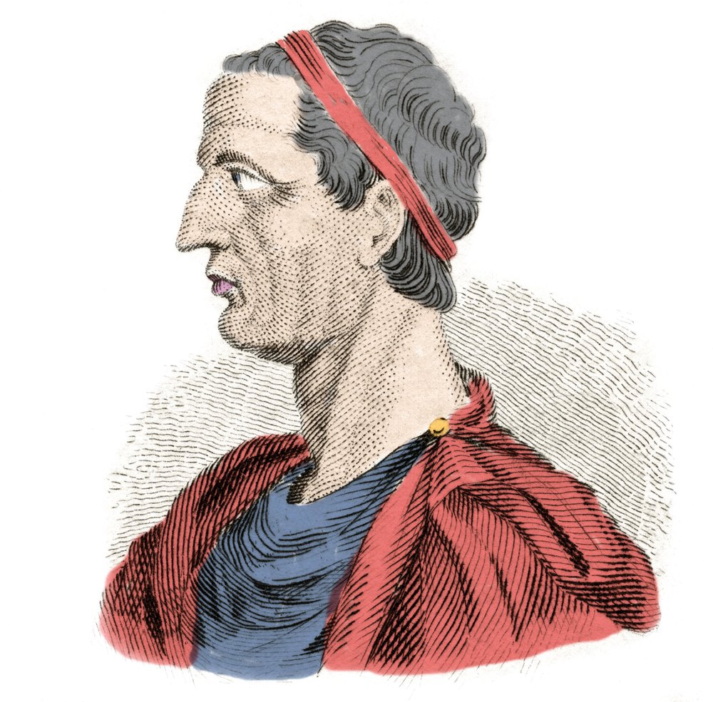 Retrato de Anco Marcio, el cuarto de los siete legendarios reyes de la antigua Roma. Reinó de -641 a -616. Grabado del siglo XIX. Milanés de Anonymous Anonymous