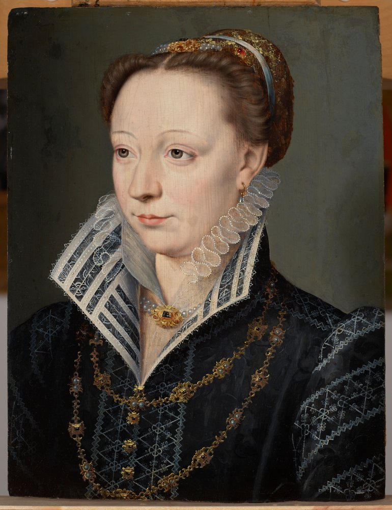 Retrato de Claude Catherine de Clermont-Tonnerre, duquesa de Retz (1543-1603), c.1571 (óleo sobre tabla) de Anonymous Anonymous