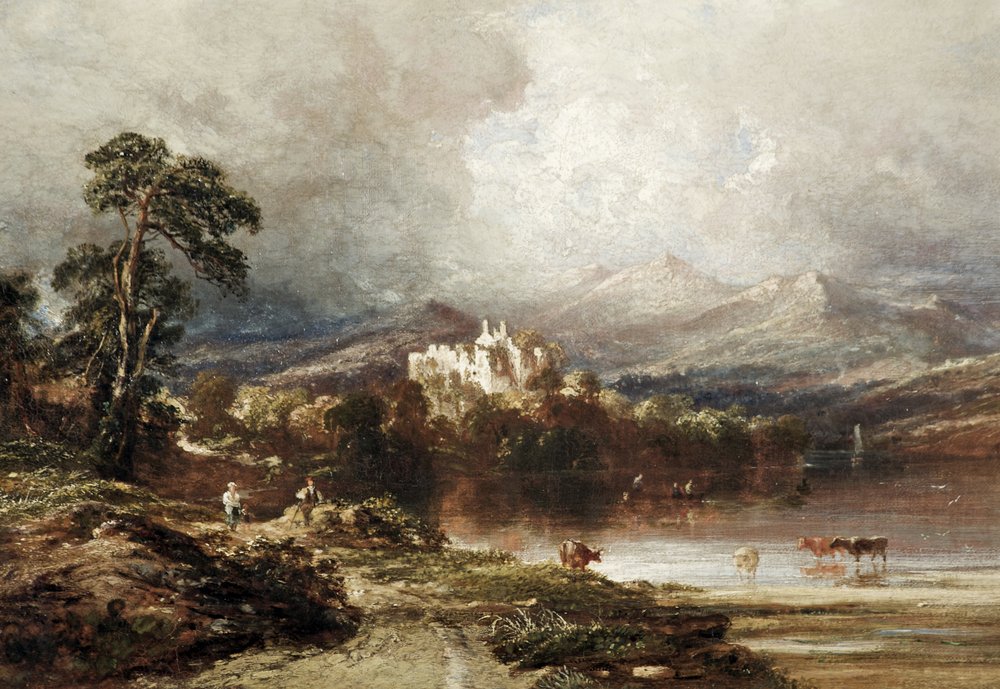 Castillo de Dunstaffnage, Argyllshire, Escocia de Anthony Vandyke Copley Fielding