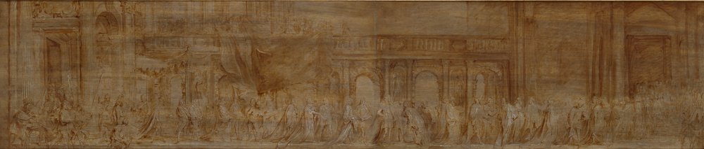 Carlos I y los Caballeros de la Jarretera en procesión, 1638 de Anthony van Dyck