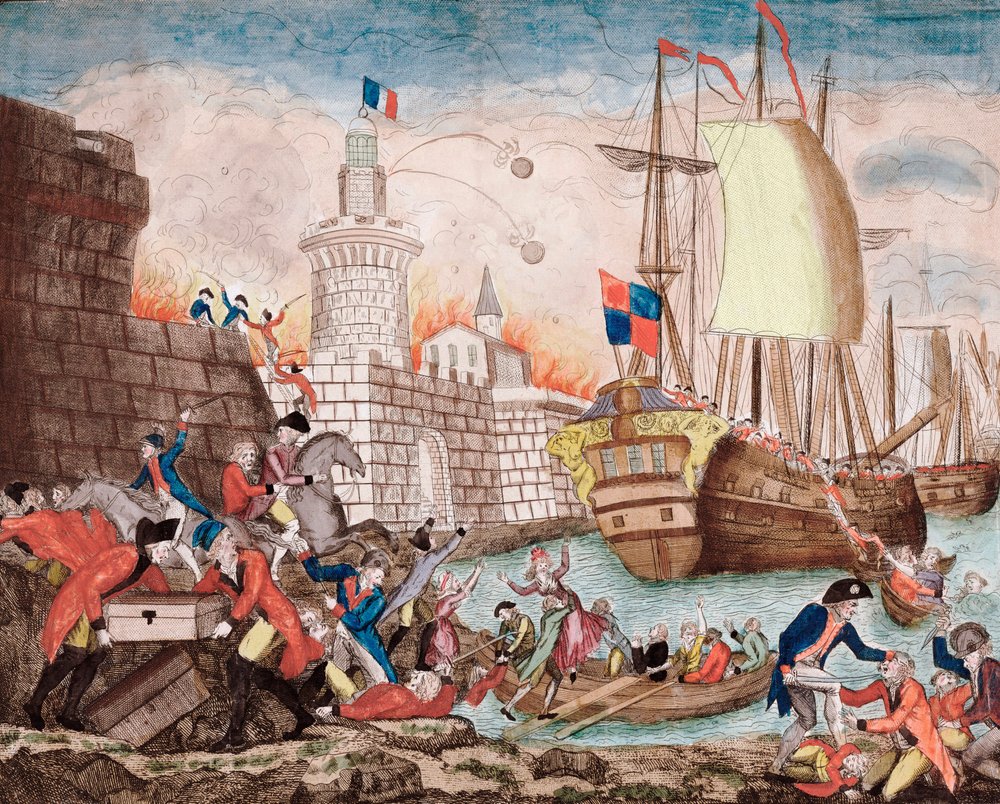 La Terreur: el sitio de Tolón de septiembre a diciembre de 1793 (grabado) de Artist Unknown