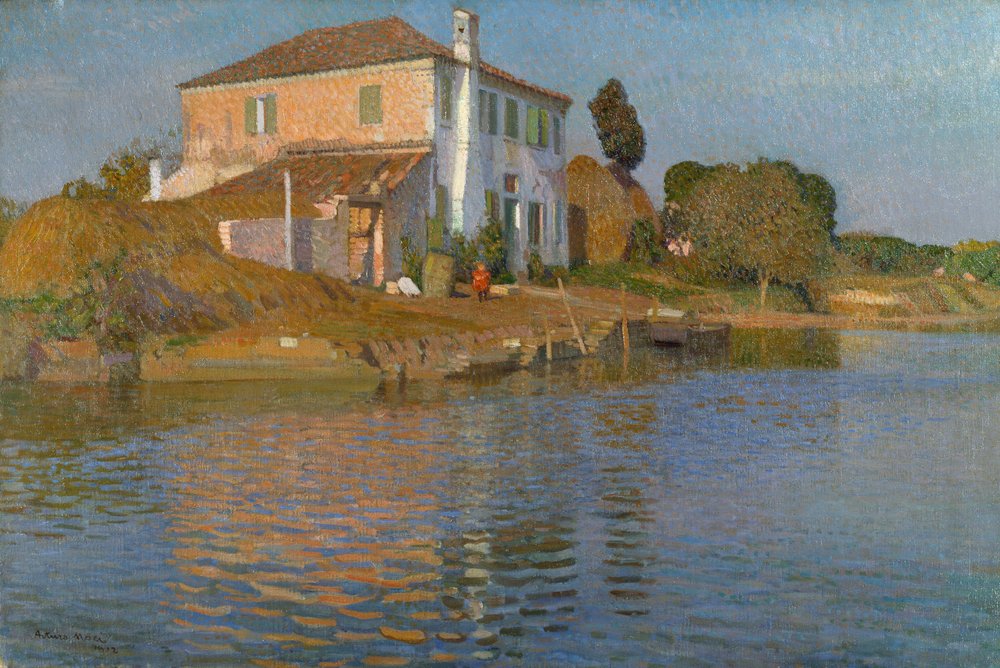 Isla frente a Torcello (óleo sobre lienzo) de Arturo Noci