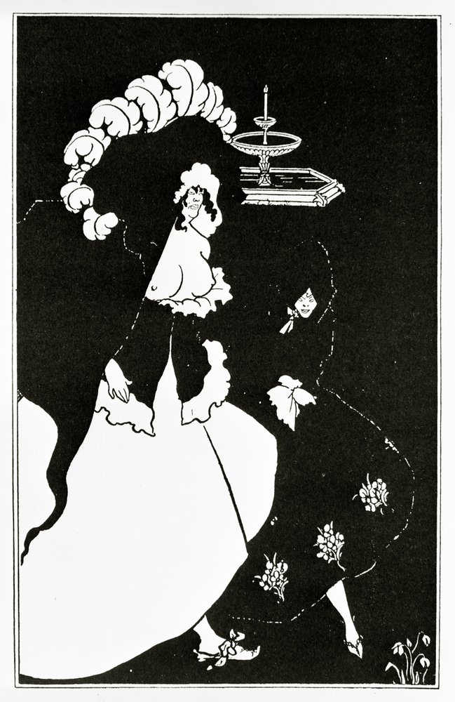Messaline y compañero regresando de un burdel, c.1894 de Aubrey Beardsley