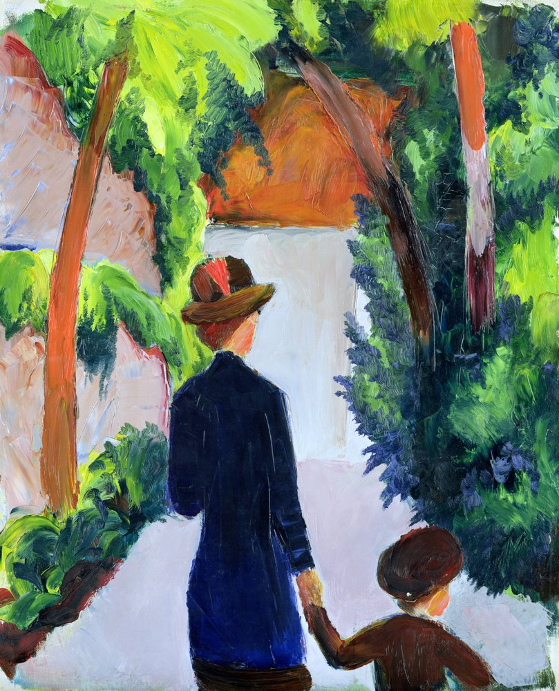 Madre e hijo en el parque, 1914 de August Macke