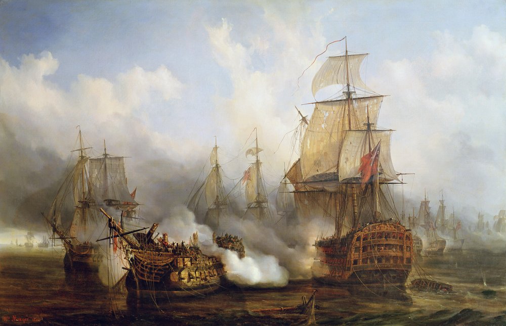 El Redoutable en Trafalgar, 21 de octubre de 1805 de Auguste Etienne Francois Mayer