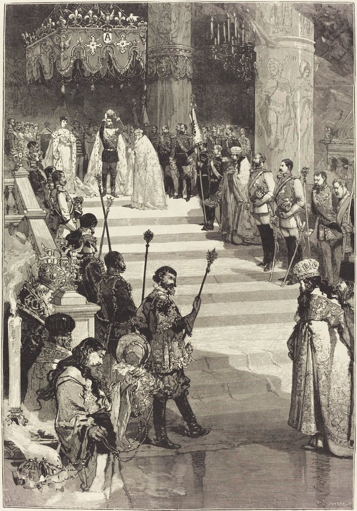 La coronación del emperador Alejandro III de Rusia (27 de mayo) de Auguste Lepere