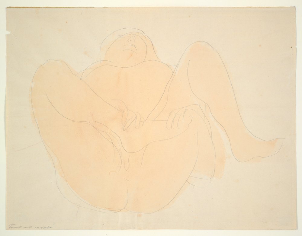 Desnudo femenino reclinado de Auguste Rodin