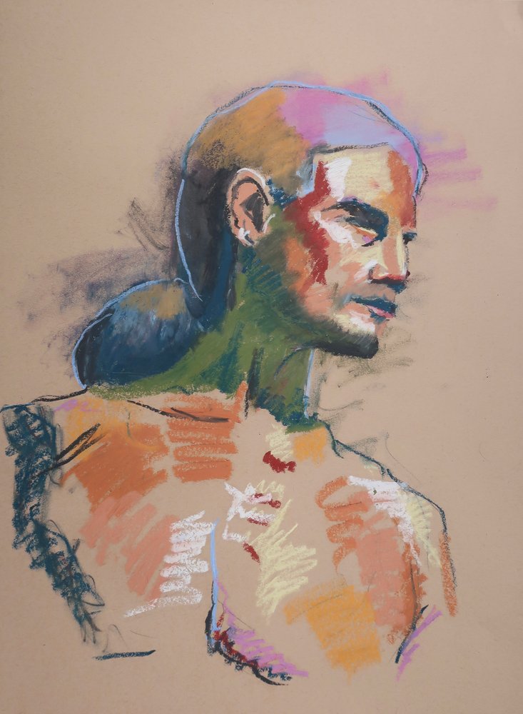 Estudio de color 6, 2023 (pastel sobre papel) de Ben Benet