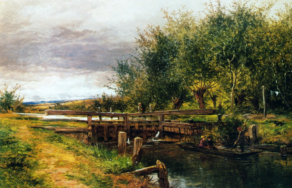 Clive Lock, en el Támesis, 1873 de Benjamin Williams Leader
