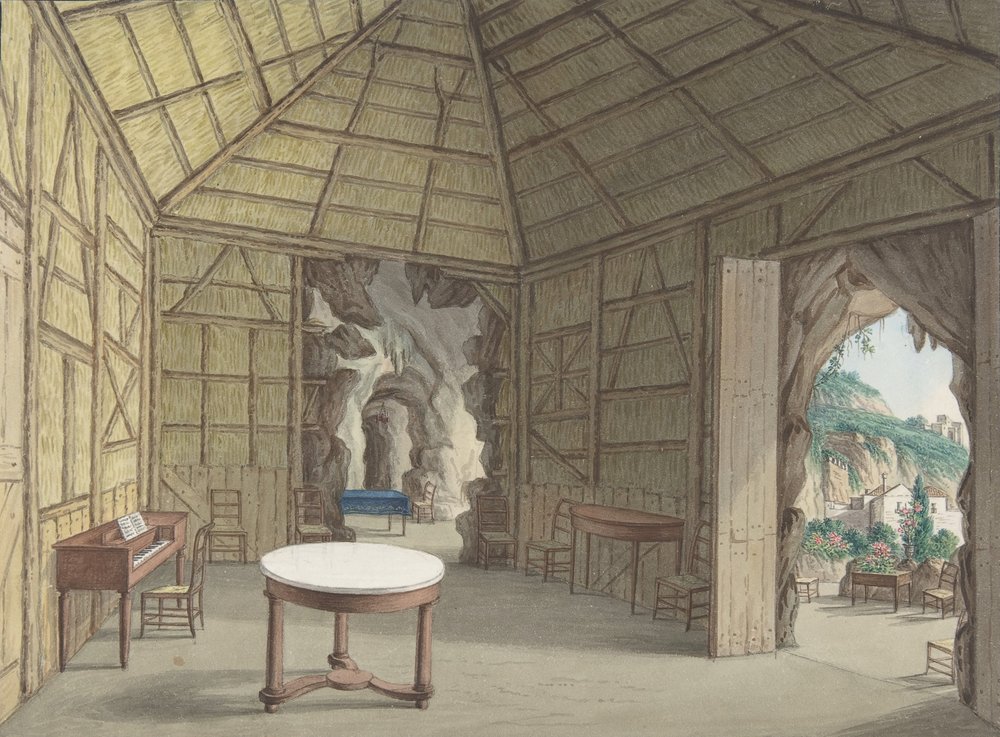 Comedor, Villa Barbaja, Nápoles, 1800-1870 de British Anonymous 19th Century.