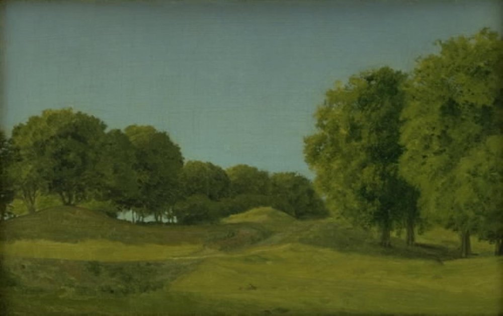 Estudio del parque de ciervos cerca de Copenhague de Christoffer Wilhelm Eckersberg