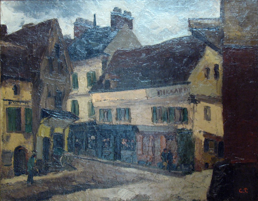 Una plaza en La Roche-Guyon de Camille Jacob Pissarro
