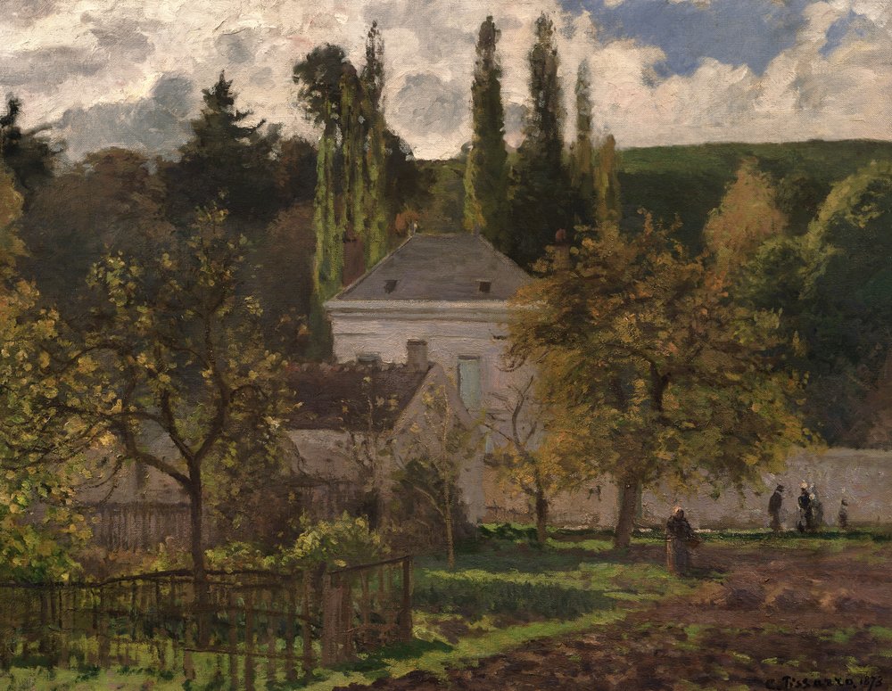 Casa en el Hermitage, Pontoise, 1873 de Camille Jacob Pissarro