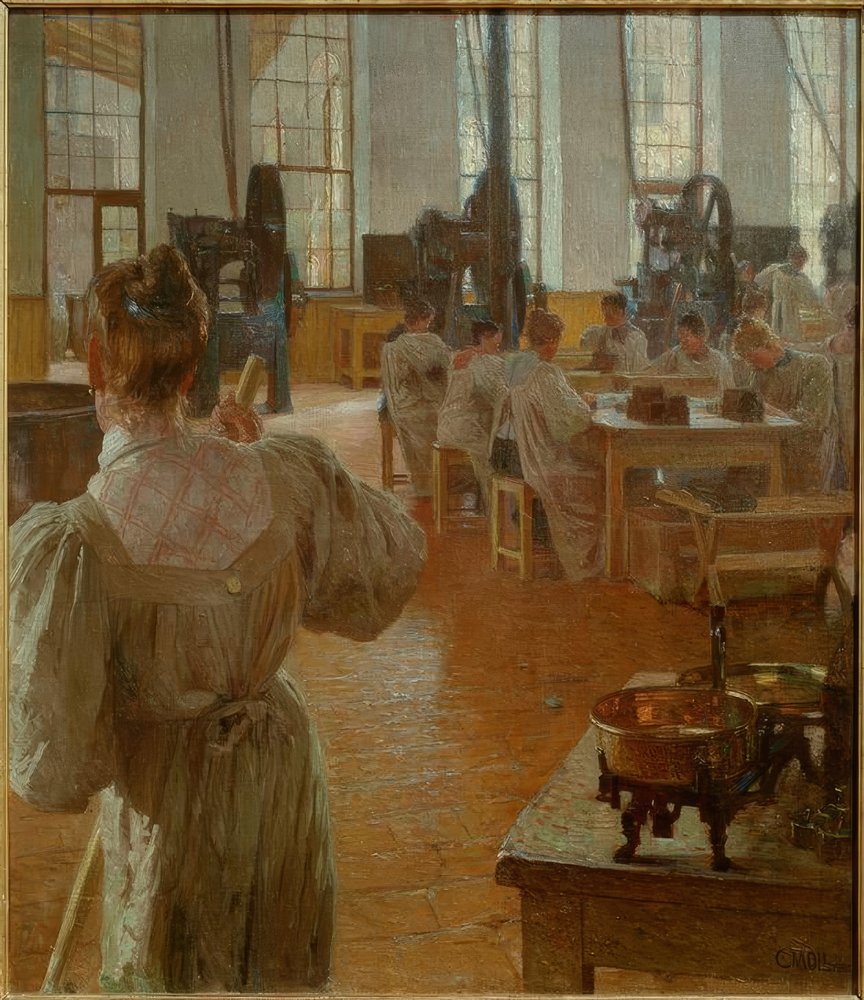 En la fábrica de café de Carl Moll