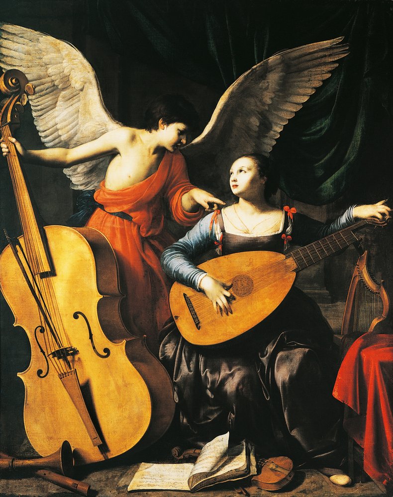 Santa Cecilia y el ángel, por Carlo Saraceni, c.1610 de Carlo Saraceni