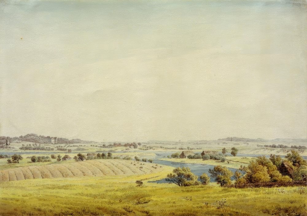 Paisaje de Rügen (Vista de Putbus) de Caspar David Friedrich