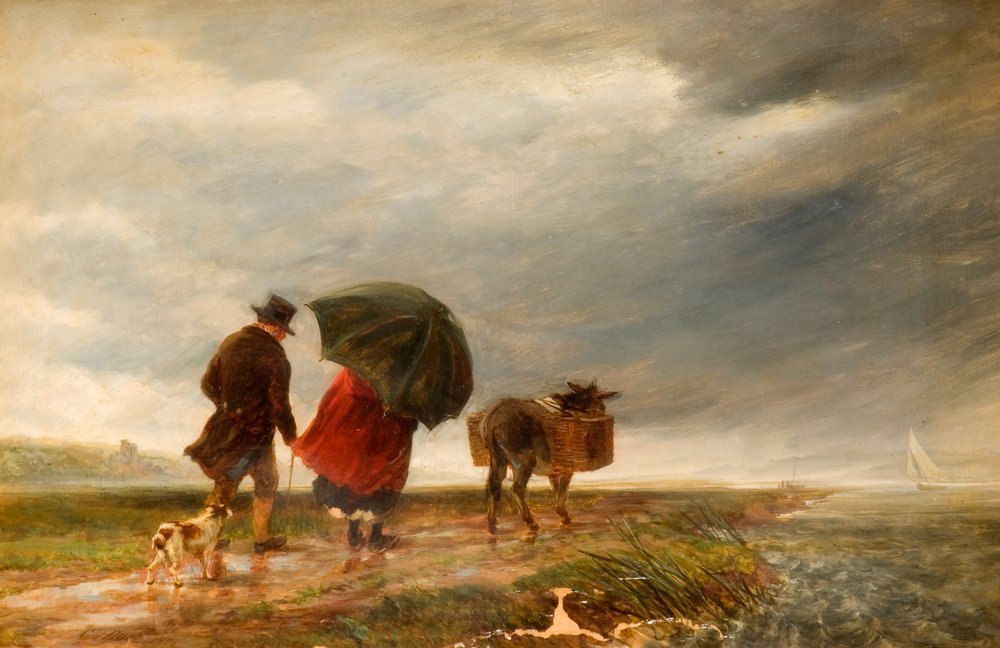 Yendo al ferry, Appledore, 1856 de Charles Thomas Burt