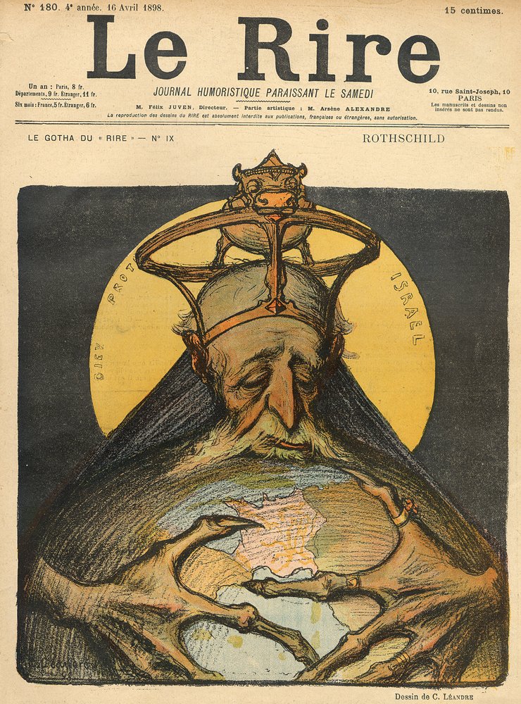 Caricatura de la familia Rothschild, de la portada de 