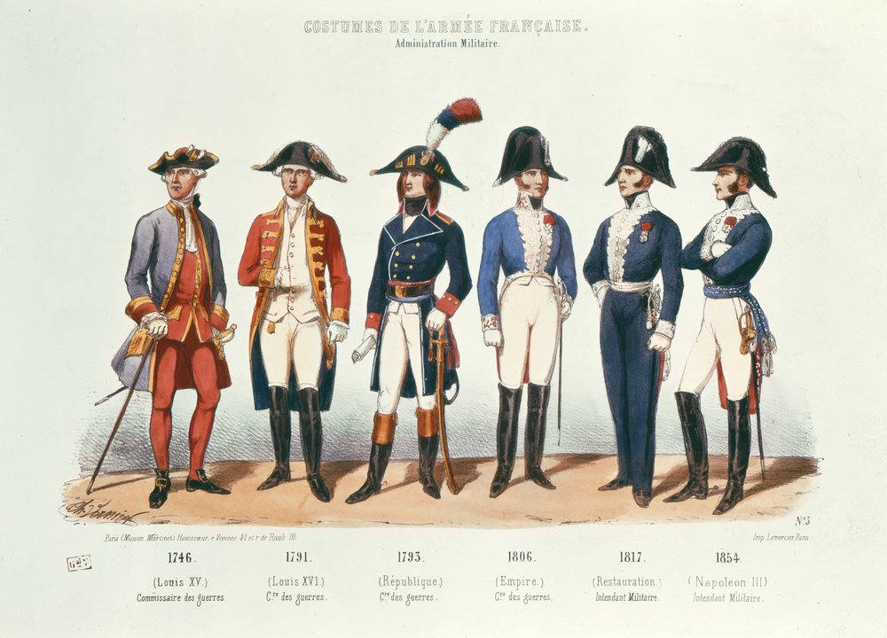 Trajes del ejército francés de 1746 a 1854 de Charles Vernier