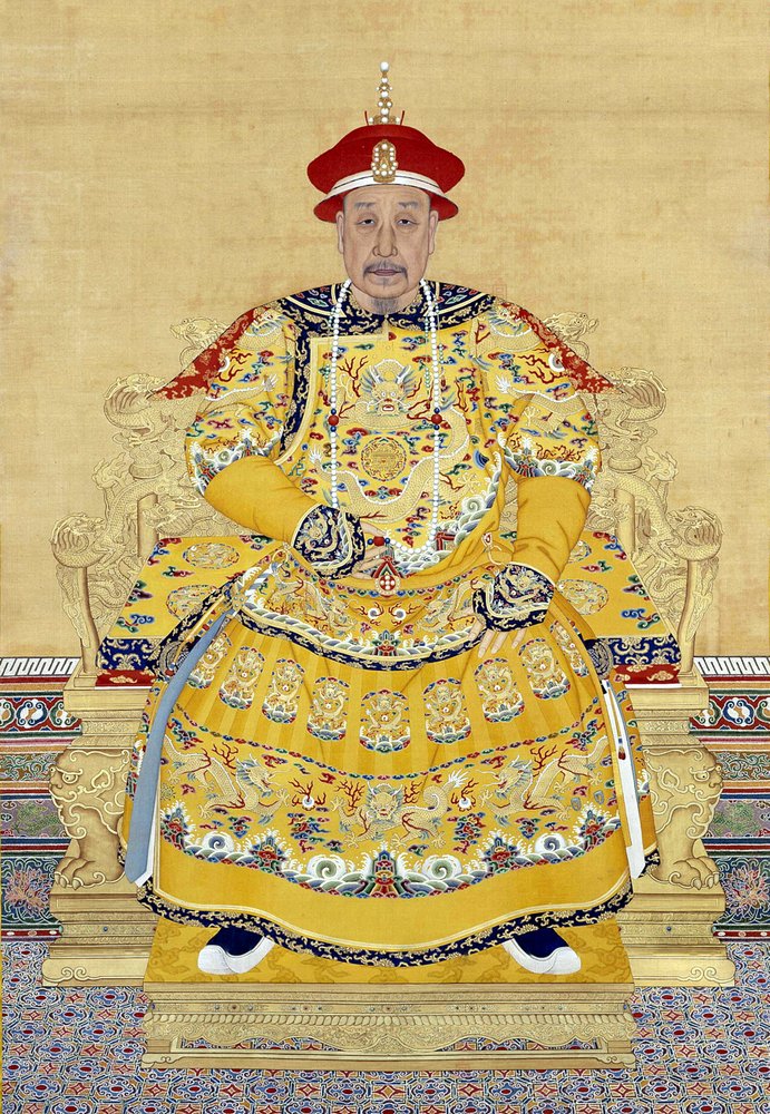 El emperador Qianlong en la vejez (1711-1799) de Chinese School