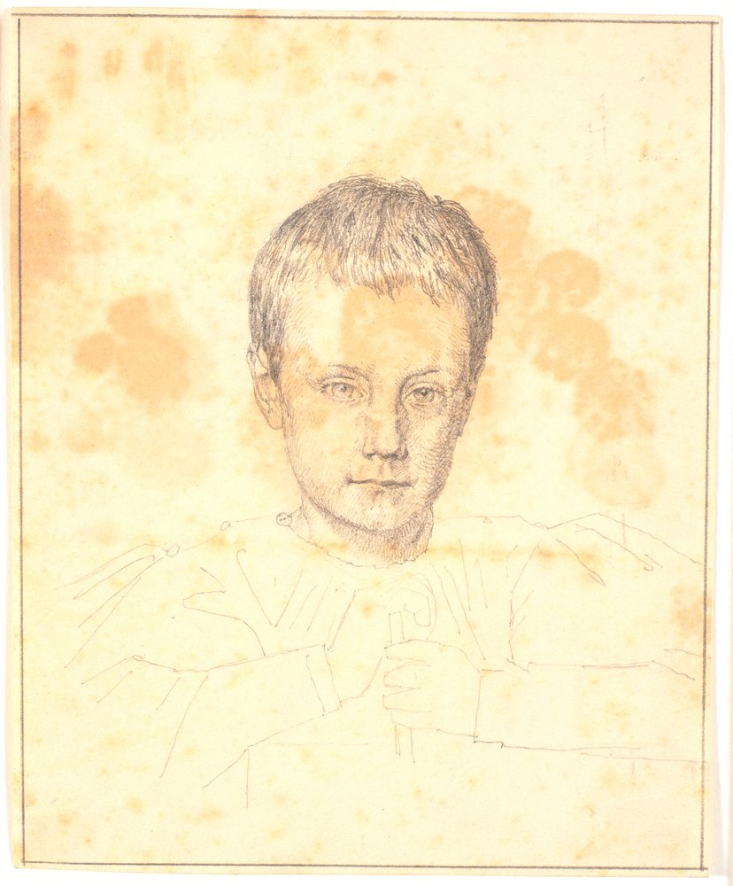 Retrato del futuro obispo Joh. Clausen de niño de Christen Købke