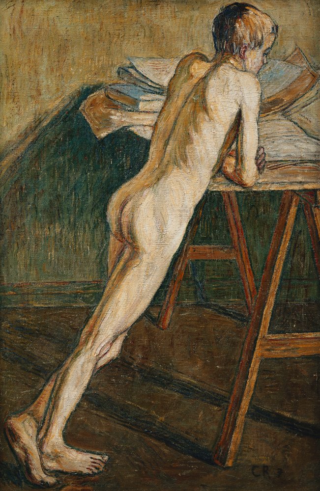 Niño desnudo de pie de Christian Rohlfs
