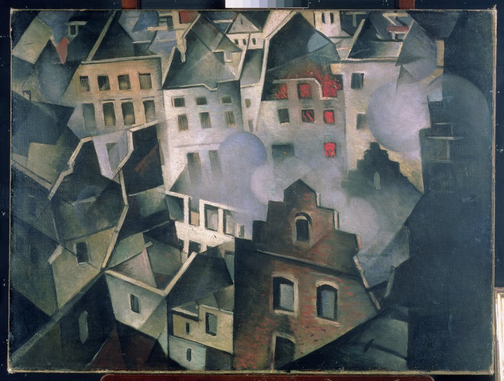 Ypres después del primer bombardeo de Christopher Richard Wynne Nevinson