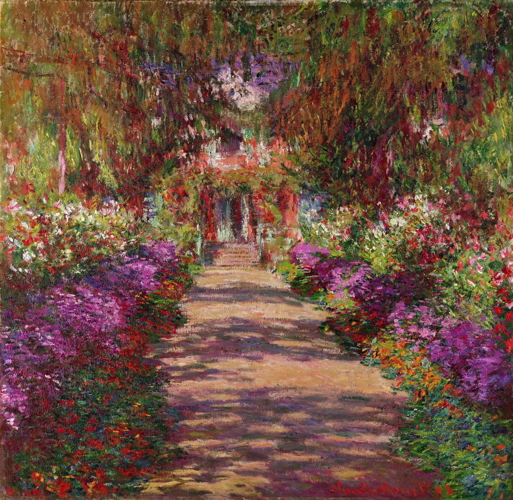 Un camino en el jardín de Monet, Giverny, 1902 de Claude Monet