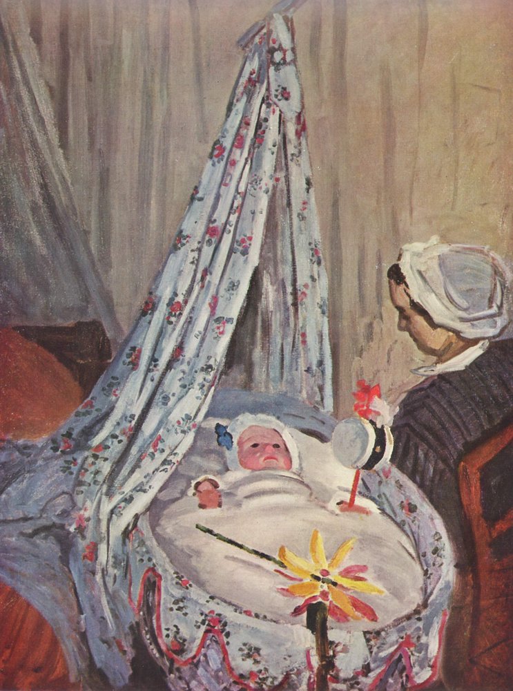 Jean Monet en su cuna de Claude Monet