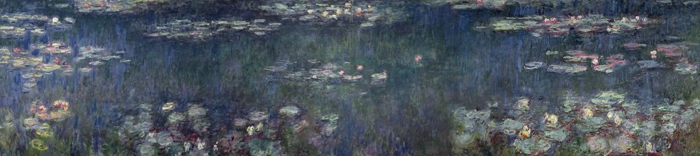 Nenúfares: reflejos verdes, 1914-18 (secciones izquierda y derecha) de Claude Monet