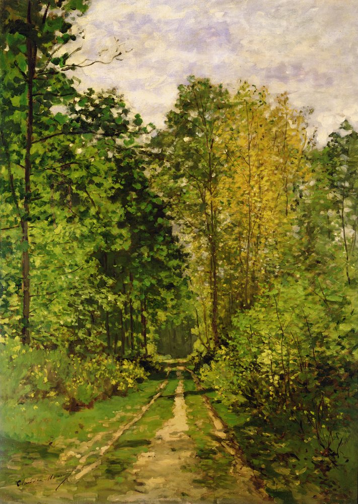 Camino arbolado, 1865 de Claude Monet