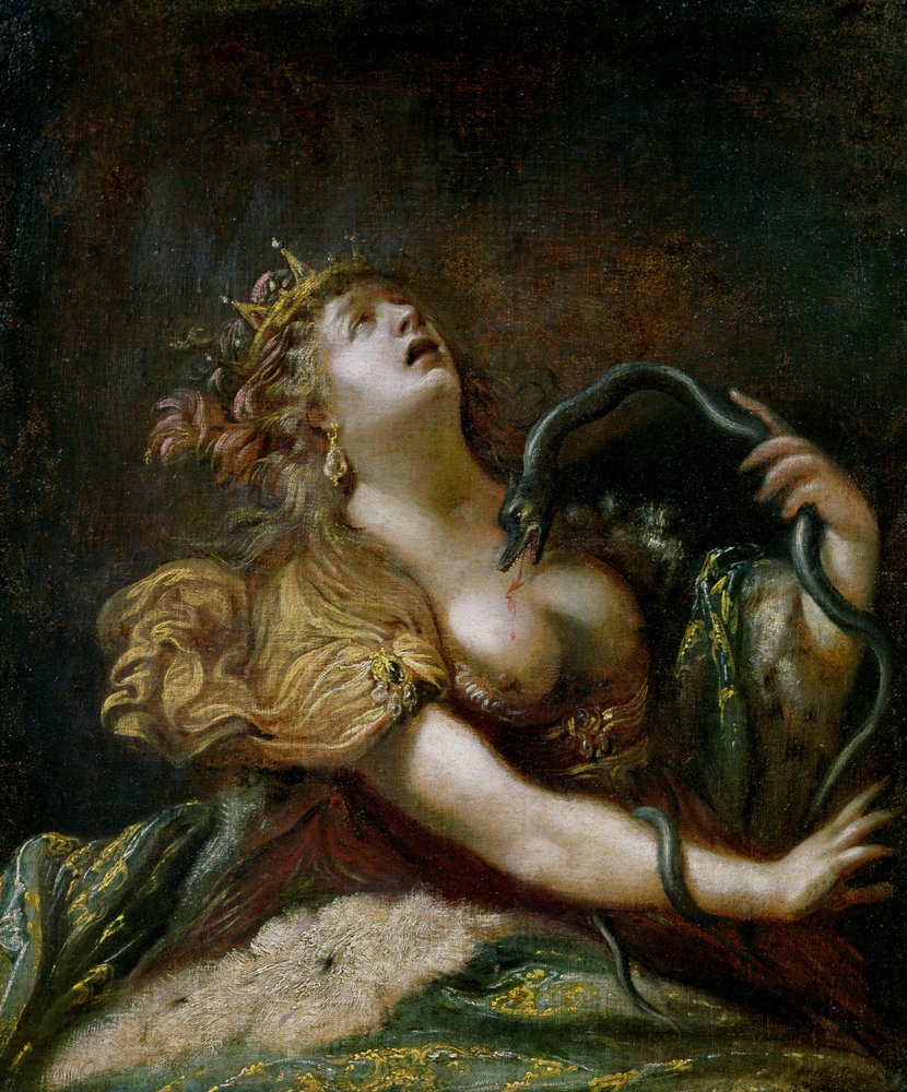 Cleopatra suicidándose de Claude Vignon
