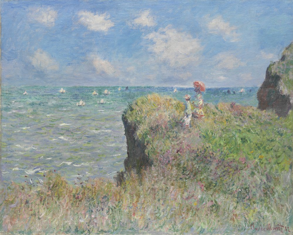 Paseo por el Acantilado en Pourville, 1882 de Claude Monet