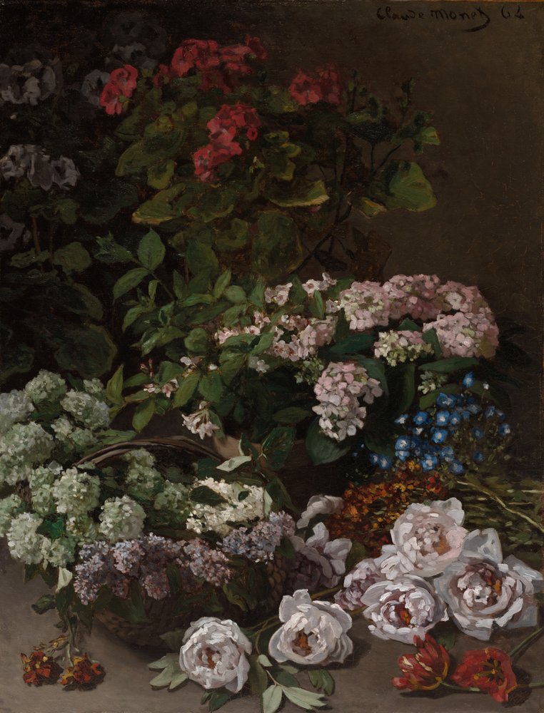 Flores de primavera, 1864. de Claude Monet