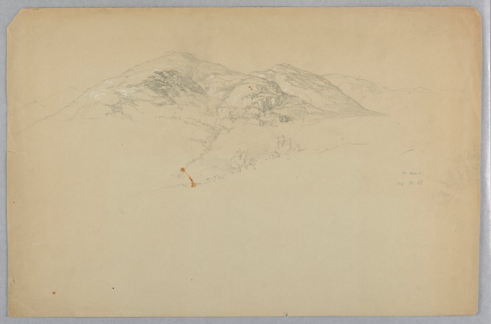 Boceto de paisaje, Monte Desierto, Maine de Daniel Huntington