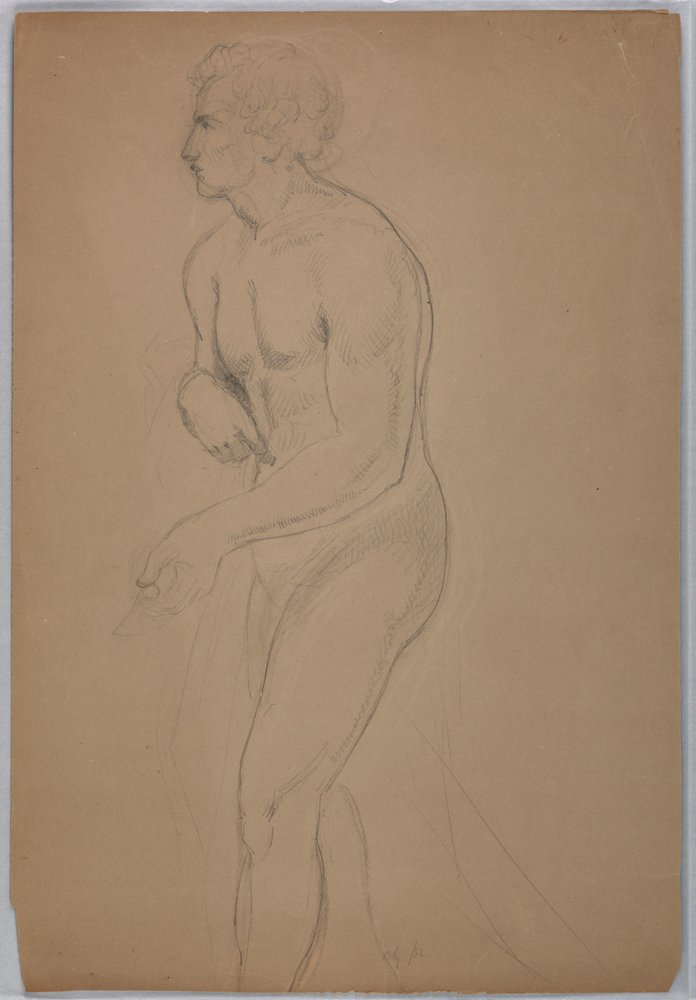Estudio de un desnudo masculino para "El tributo" de Daniel Huntington
