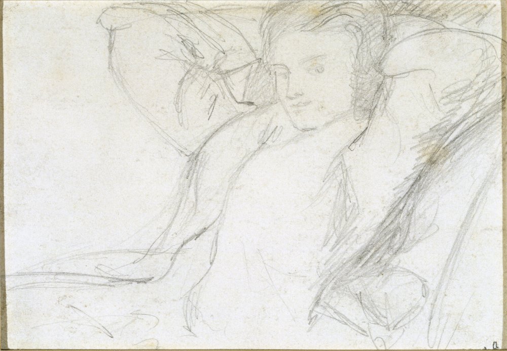 Estudio de una Dama Sentada, 1860 de Dante Gabriel Charles Rossetti