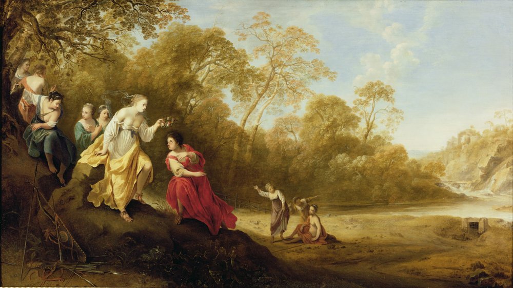 La coronación de Mirtillo de Dirck van der Lisse
