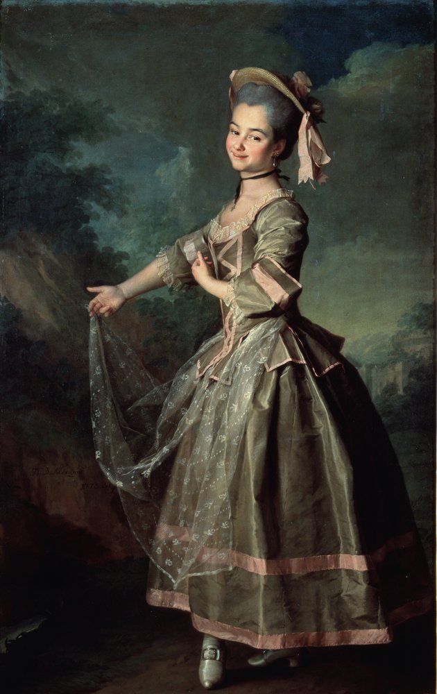 Retrato de Yekaterina Nelidova, 1773 de Dmitri Grigorievich Levitsky