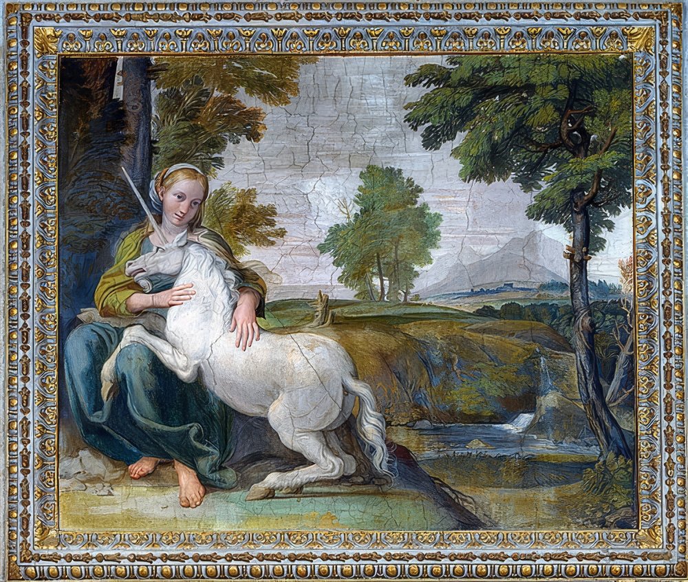 Virgen con un unicornio, 1604-05 de Domenichino