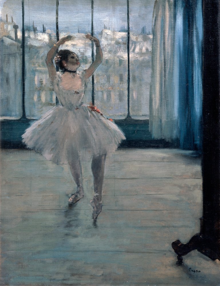 Bailarina en el fotógrafo, 1875 de Edgar Degas