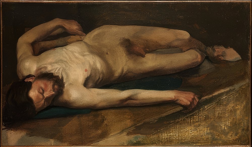 Desnudo masculino, 1856 de Edgar Degas