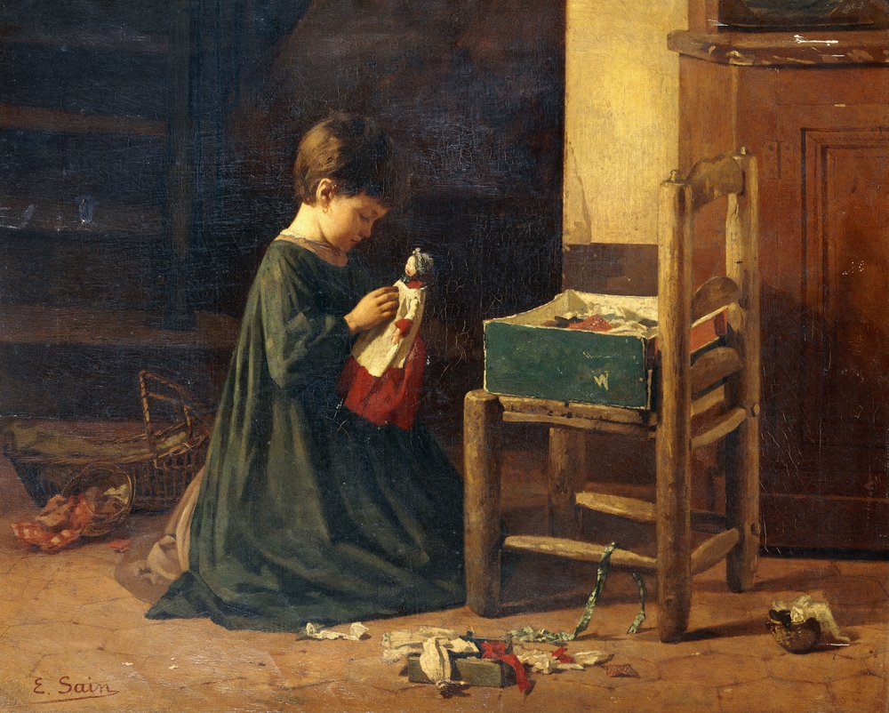Vestir la muñeca de Edouard Alexandre Sain