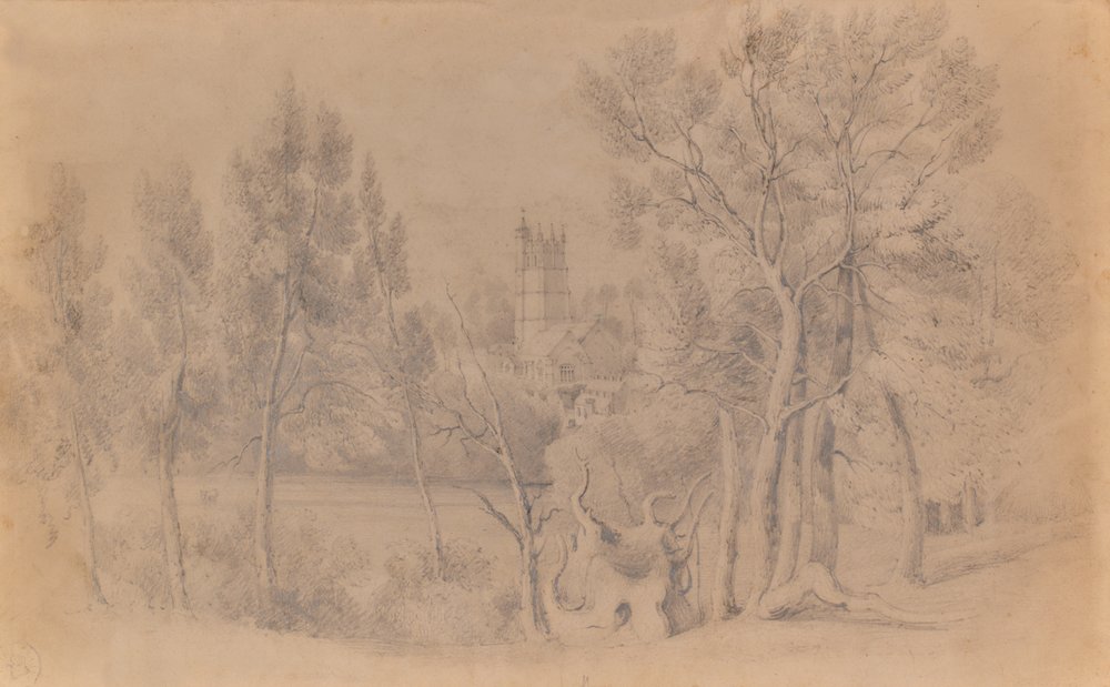 Paisaje con iglesia de Edward Pretty