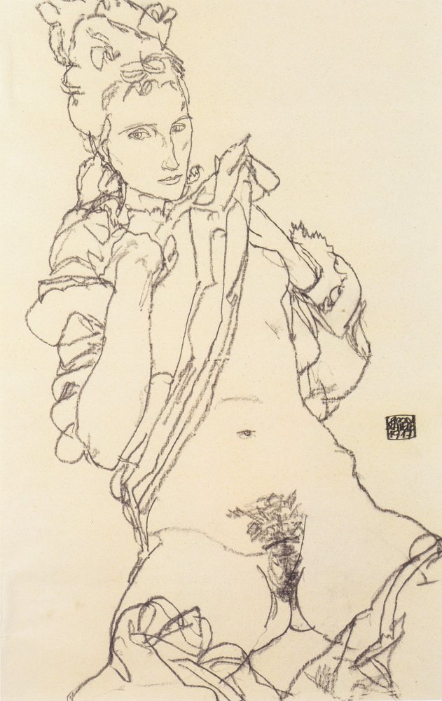 Desnudo femenino de Egon Schiele