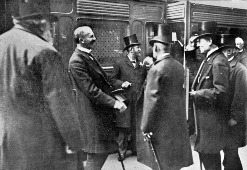 La recepción de Lord Milner, ilustración de The King, 1 de junio de 1901