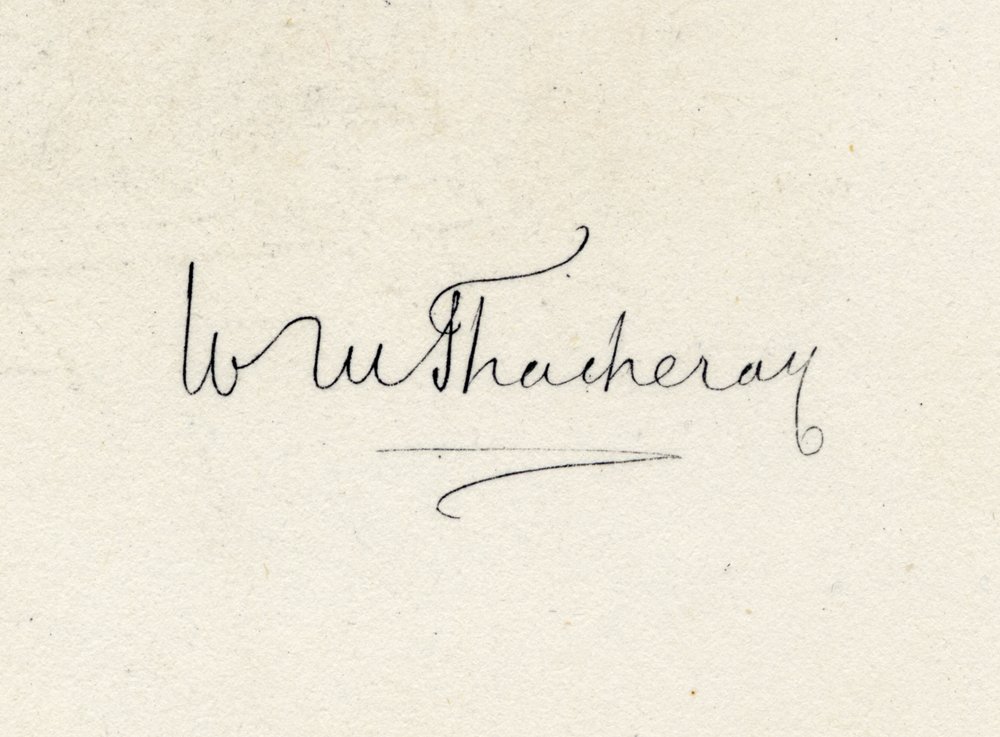 Firma de William Makepeace Thackeray (1811-63) de English School