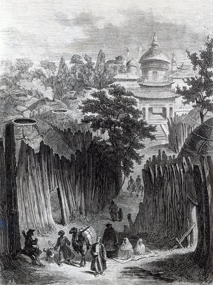 Calle en Urga, ilustración de 